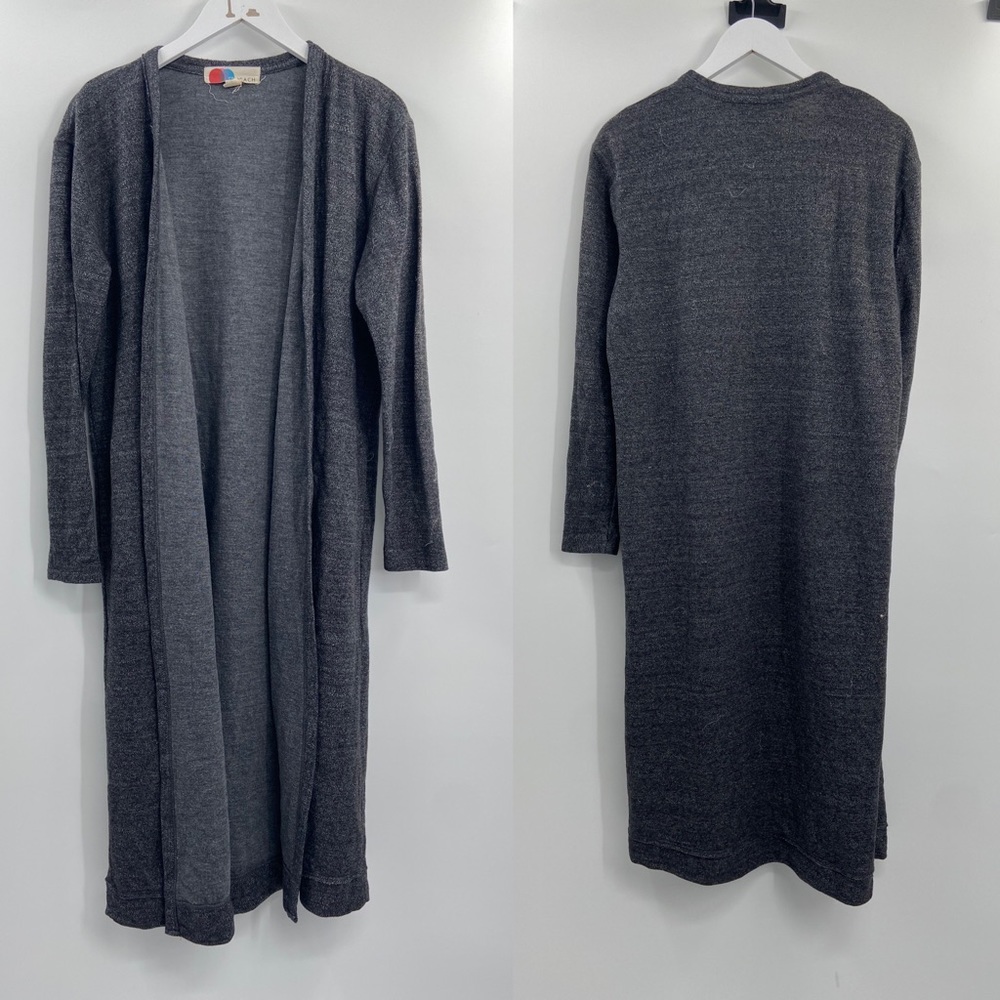 Free People Sweater Duster Cardigan Grey Long Cozy